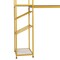 Flash Furniture Jura Metal Bar and Wine Table w/2 Slanted Shelves for Bottle Storage and Hanging Glass, Gold Frame NAN-F-HY-B23102-GLDMRBL-GG - alternate 8